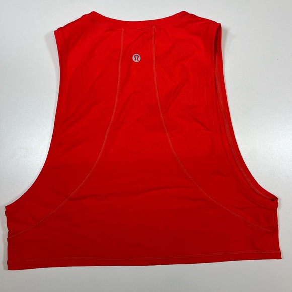 Lululemon Tank Top Crop Top Coral Red Women’s Size 2 - Picture 5 of 7
